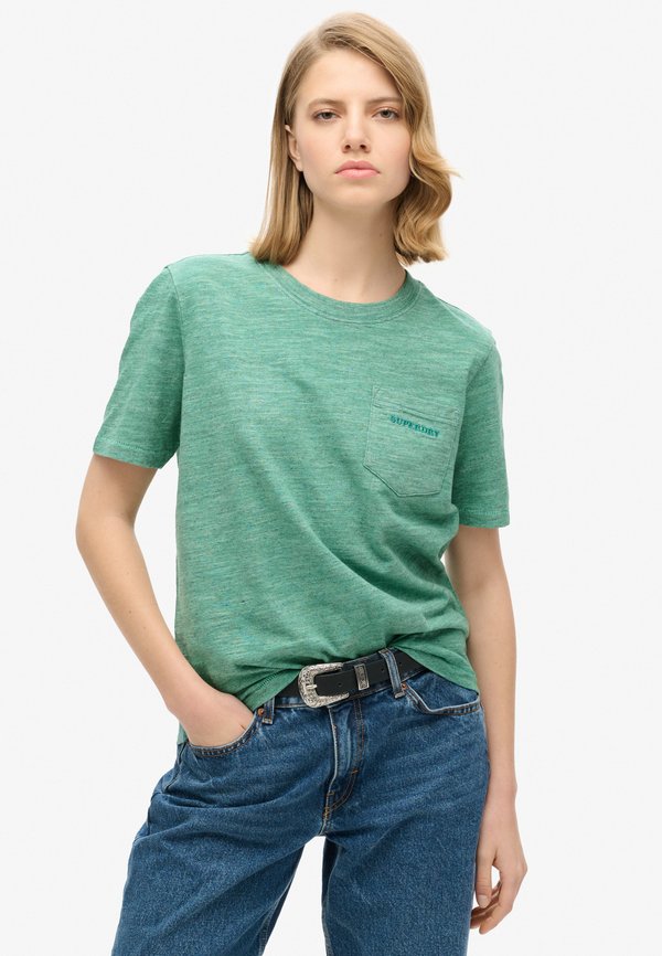 Superdry & Co ESSENTIAL LOGO OVERDYED - Basic T-shirt - marine green