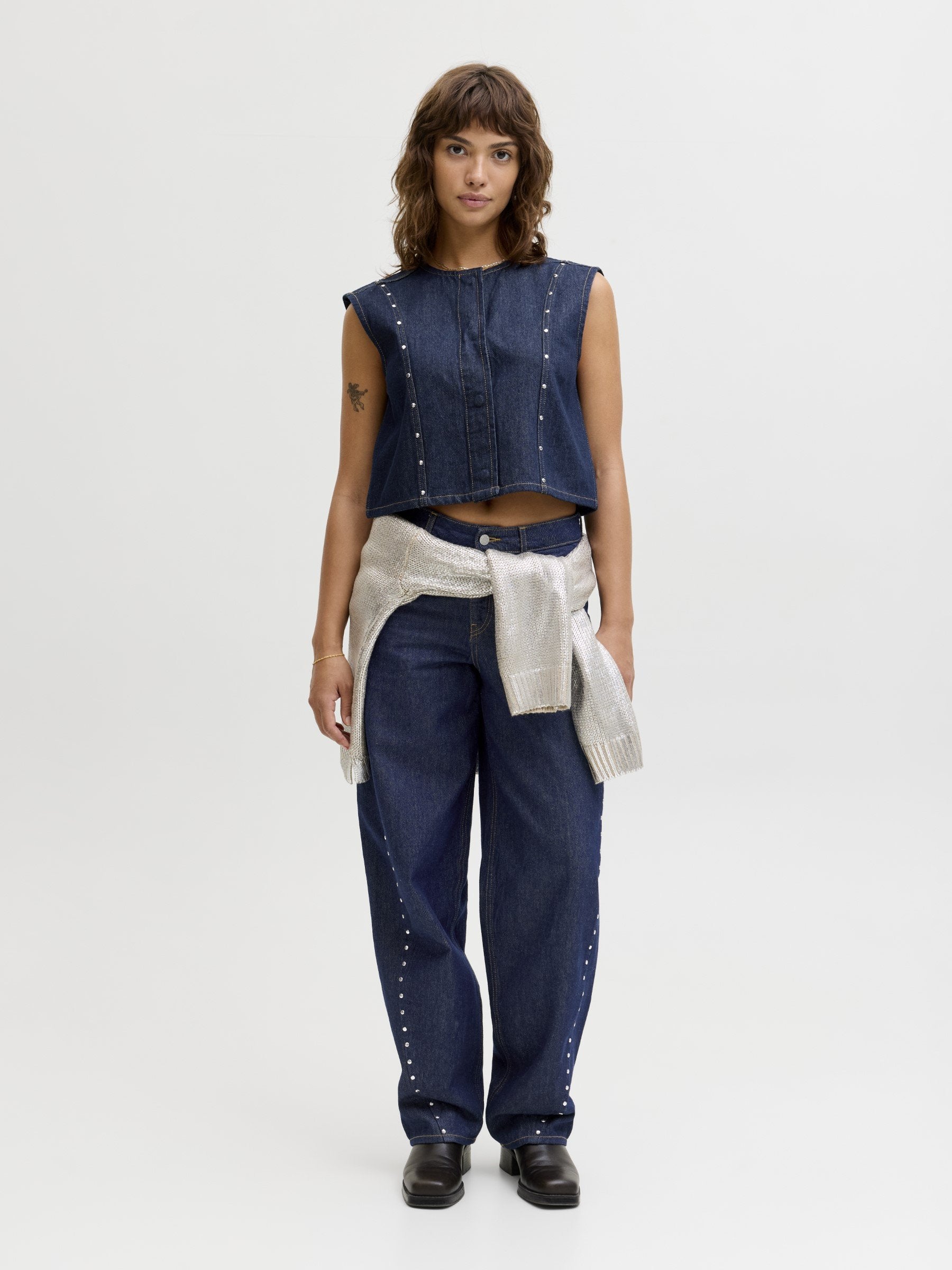 JJXX JXMAE DENIM WAISTCOAT
