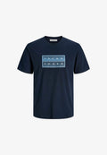 Jack & Jones JCOFUSION BOX PRINT TEE SS CN SN - Print T-shirt - outer space