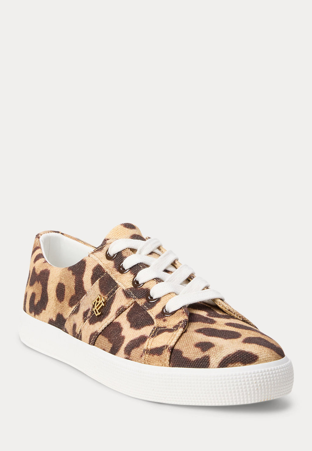 Lauren Ralph Lauren JANSON II OCELOT-PRINT CANVAS SNEAKER