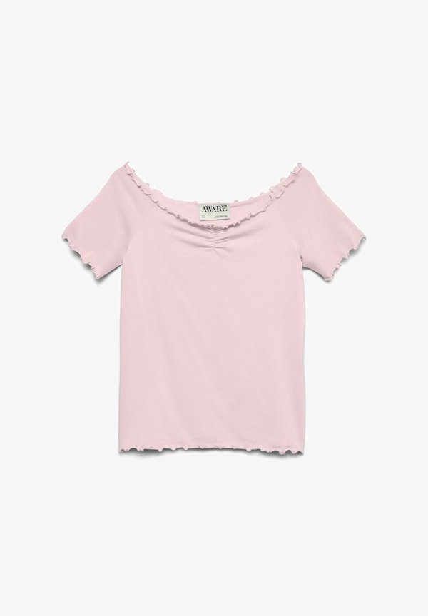 Vero Moda Off shoulder AWAMYRA - Print T-shirt - primrose pink