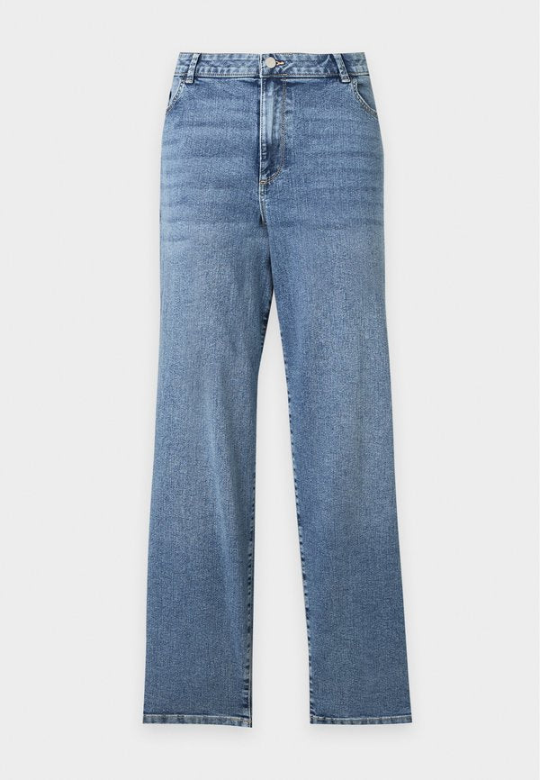 Vero Moda Curve VMCLUSIA TESSA MOM JEANS - Mom Jeans - light blue denim