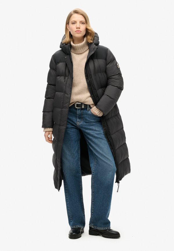 Superdry & Co PUFFER  - Winter coat - black grid