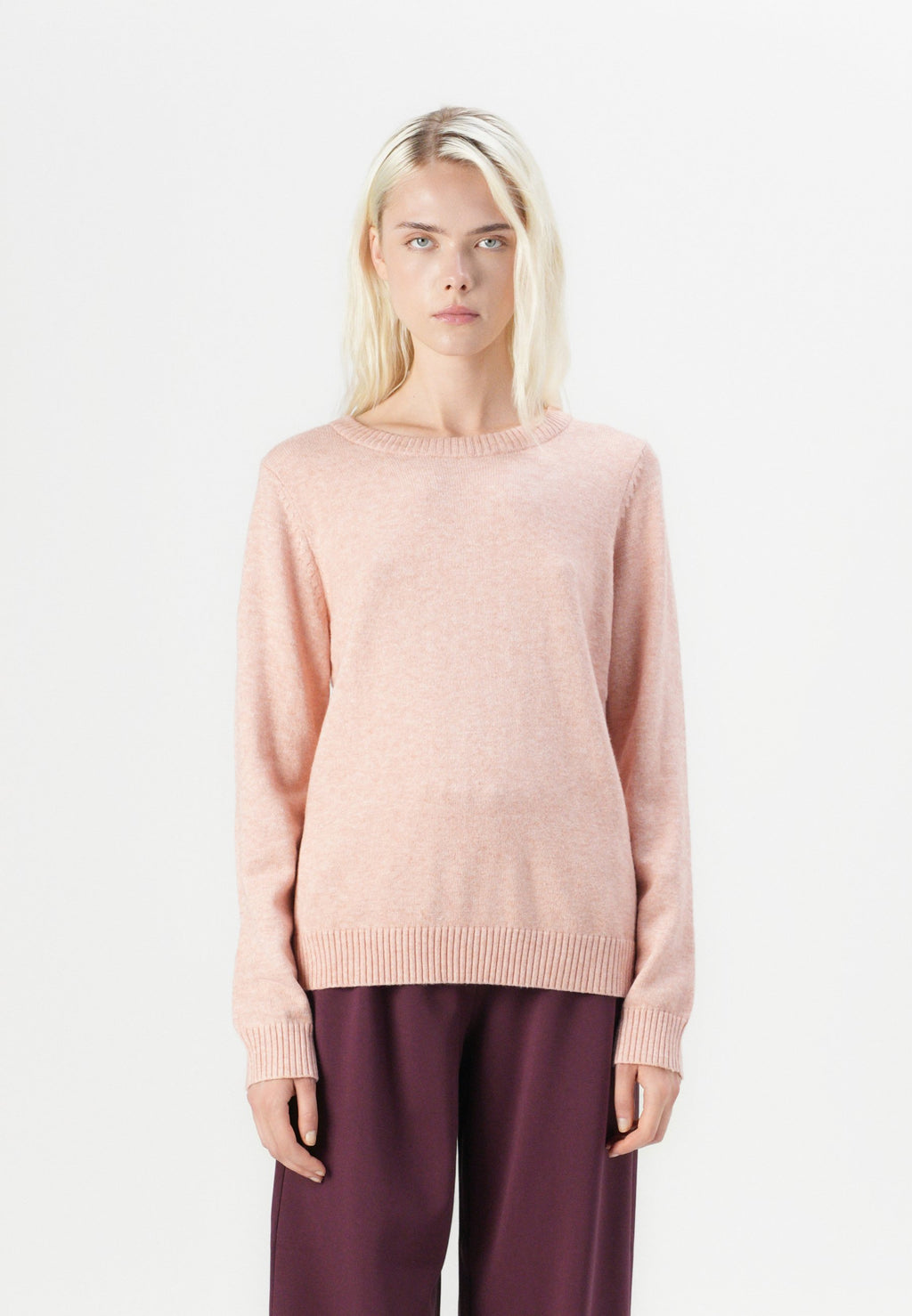 VILA VIRIL O-NECK L/S KNIT TOP - NOOS