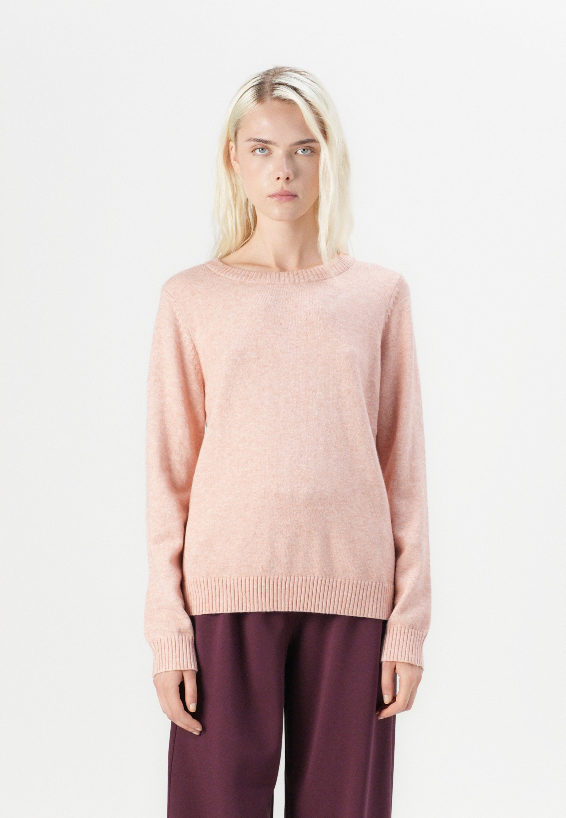 VILA VIRIL O-NECK L/S KNIT TOP - NOOS