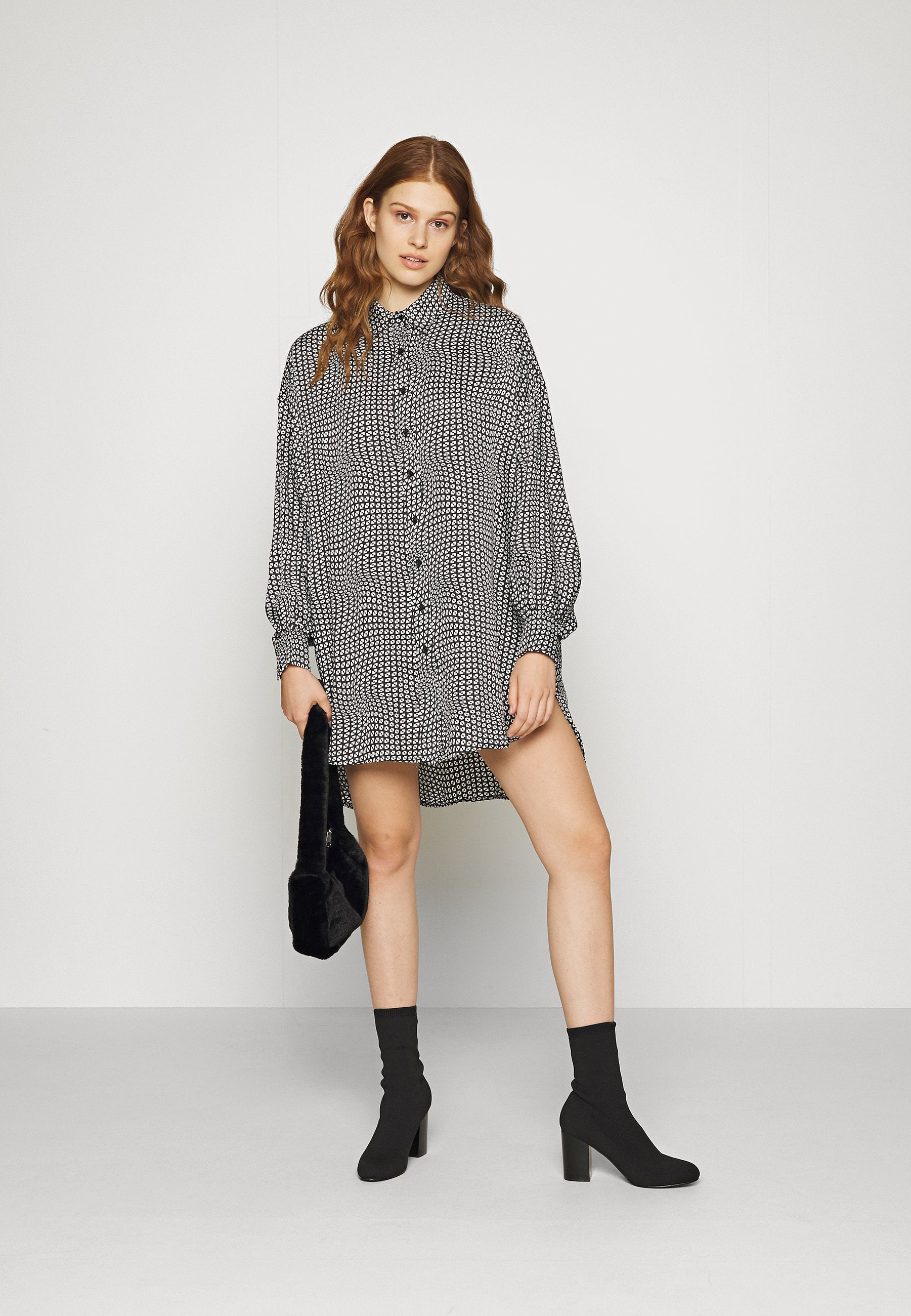 Glamorous RELAXED SHIRT DRESS WITH LONG SLEEVES