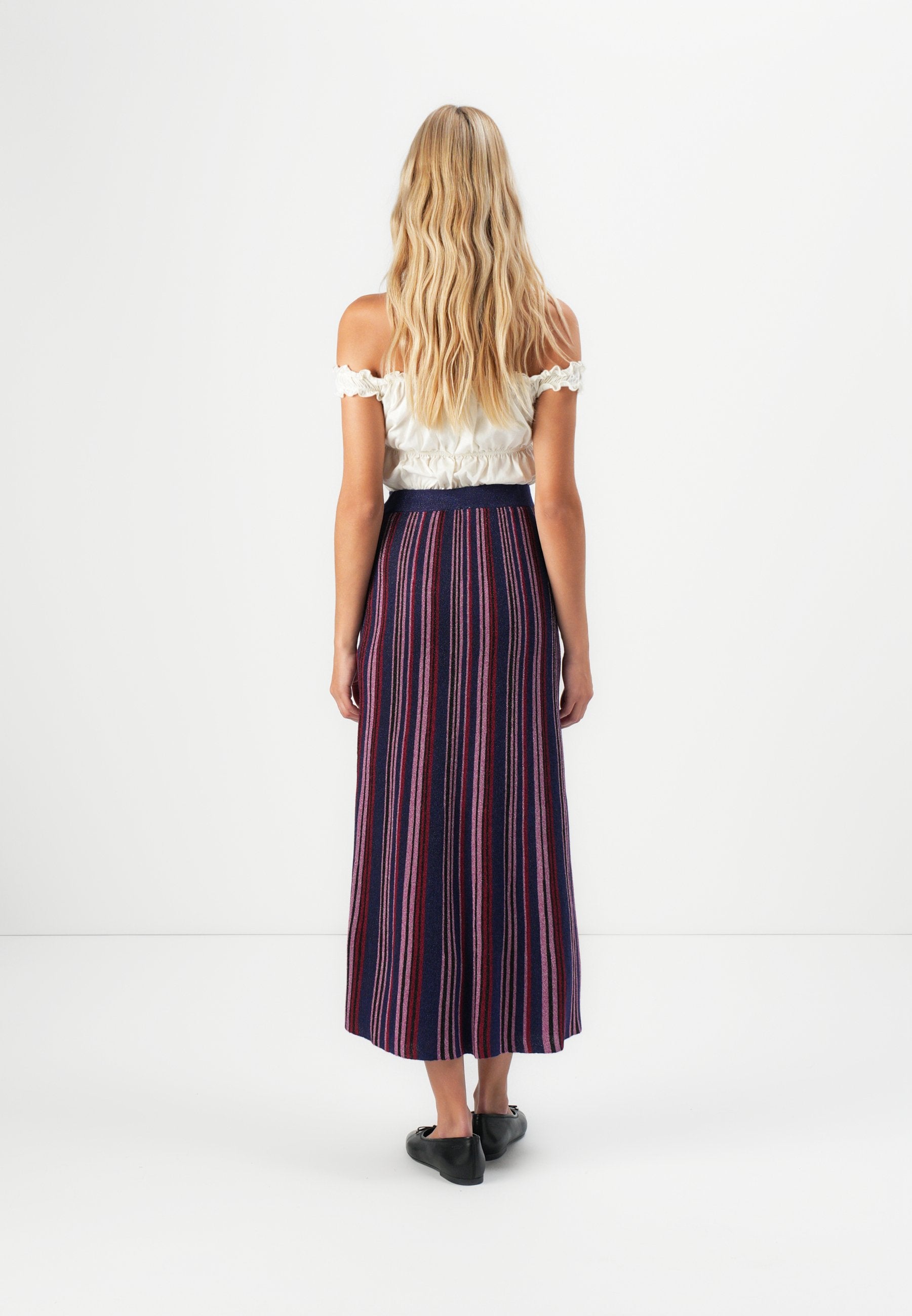 VILA VIMELVINA GLITTER MIDI SKIRT
