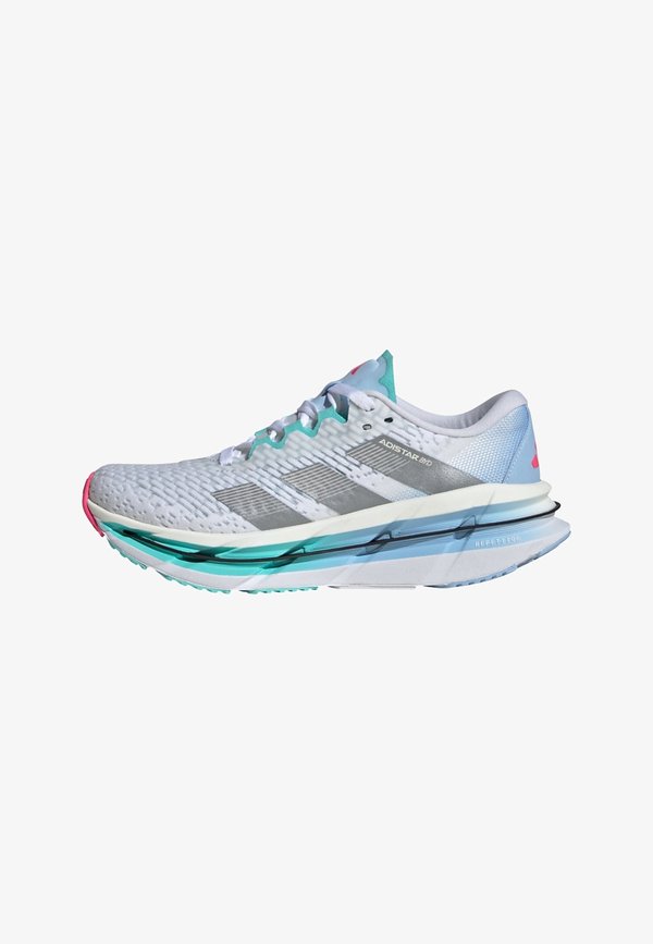 adidas Performance ADISTAR BYD - Road running shoes - cloud white   silver metallic   flash aqua