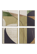 Orange Wallz ABSTRACT SHAPE 4 PACK