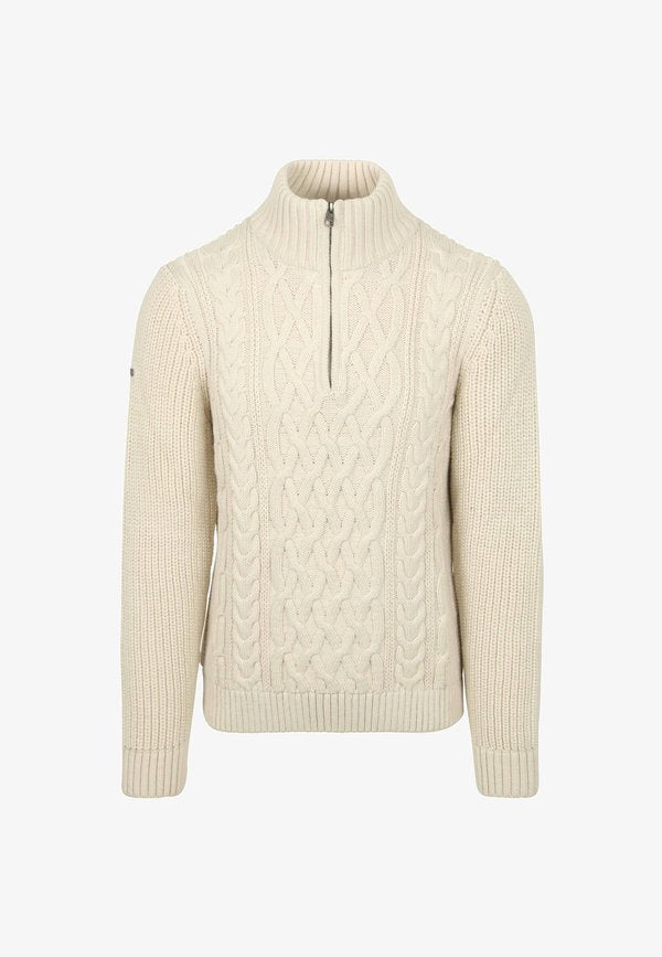 Superdry & Co JACOB CABLE - Jumper - off white wit
