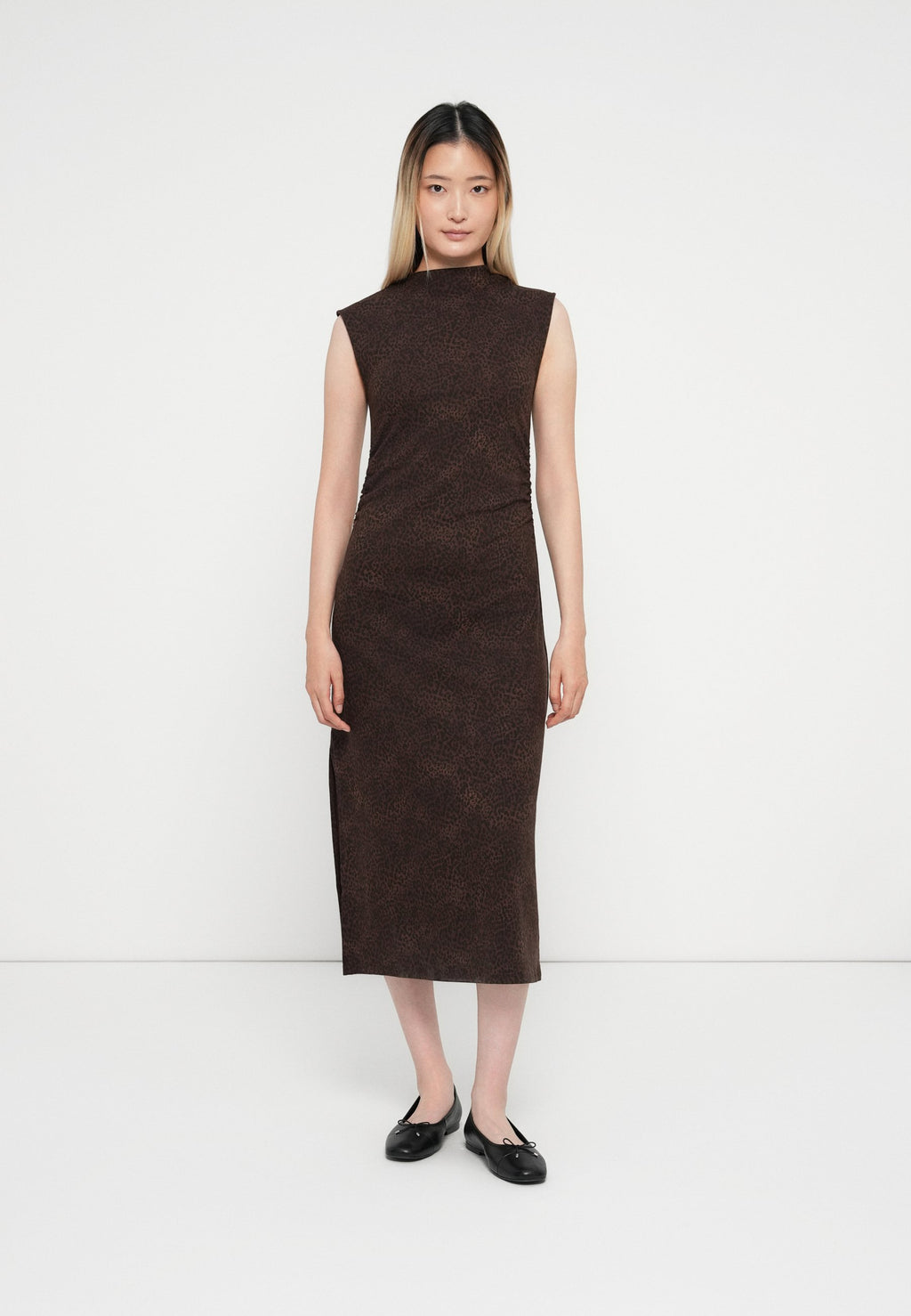 GAP V RUCHED HIGH NECK MAXI