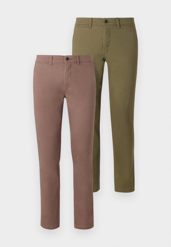 Jack & Jones JJIMARCO JJDAVE 2 PACK - Chinos - deep taupe pack/olive night