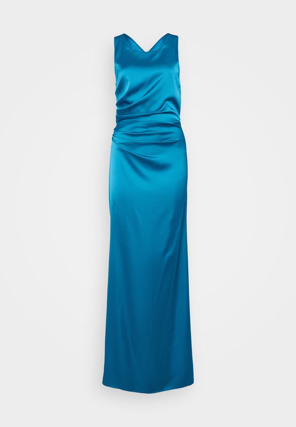 WAL G TALL AUTUMN WEDDING SASHA BACK CROSS PRINT MAXI