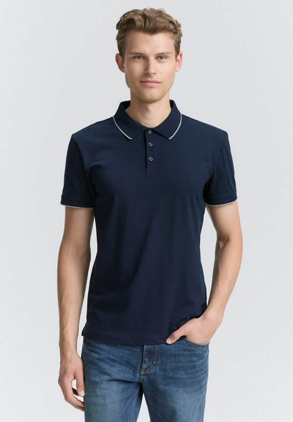 TOM TAILOR SLIM FIT MIT STRETCH - Polo shirt - sky captain blue