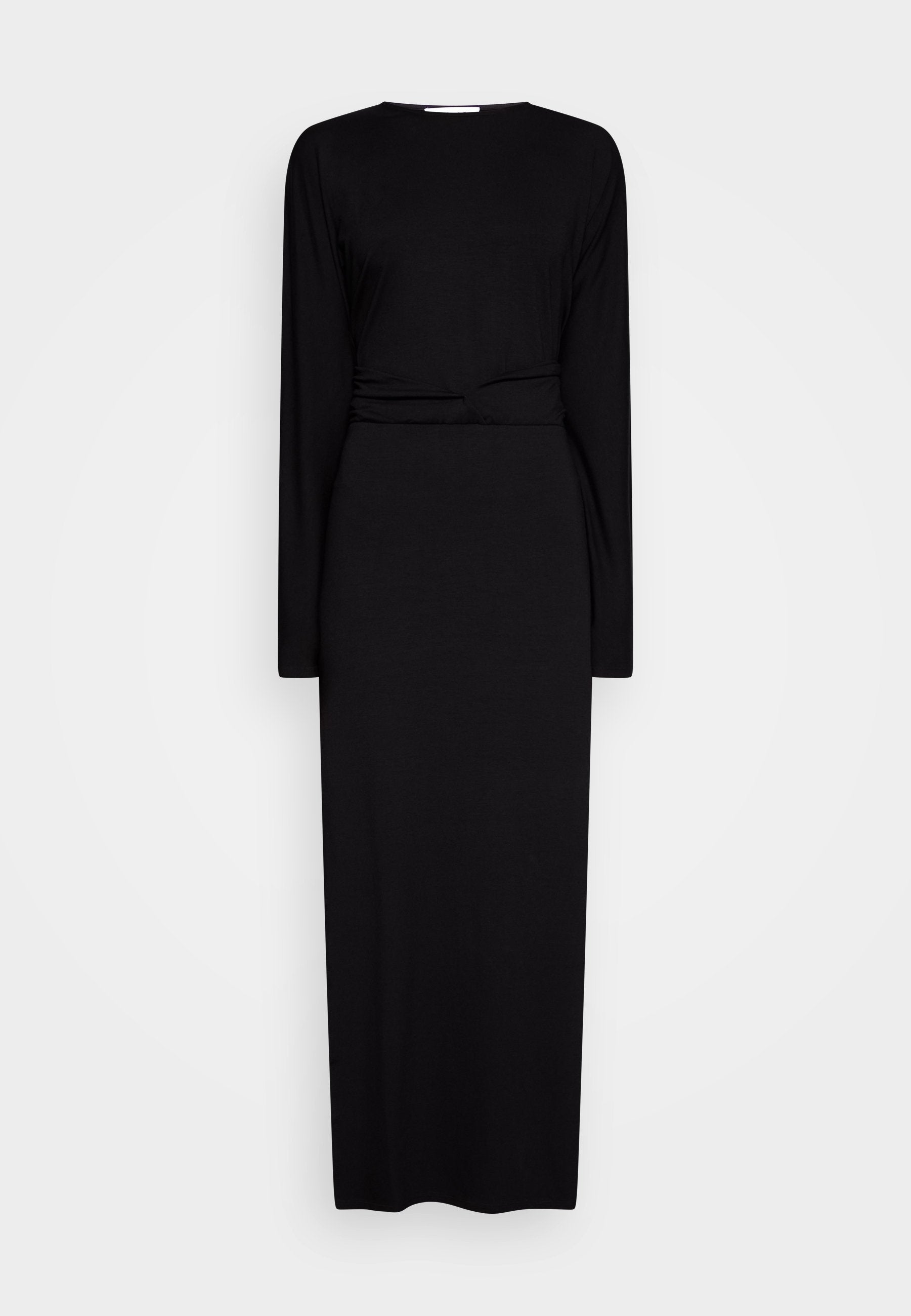 NU-IN DRAPED LONG DRESS WITH HIGH SIDE SLIT