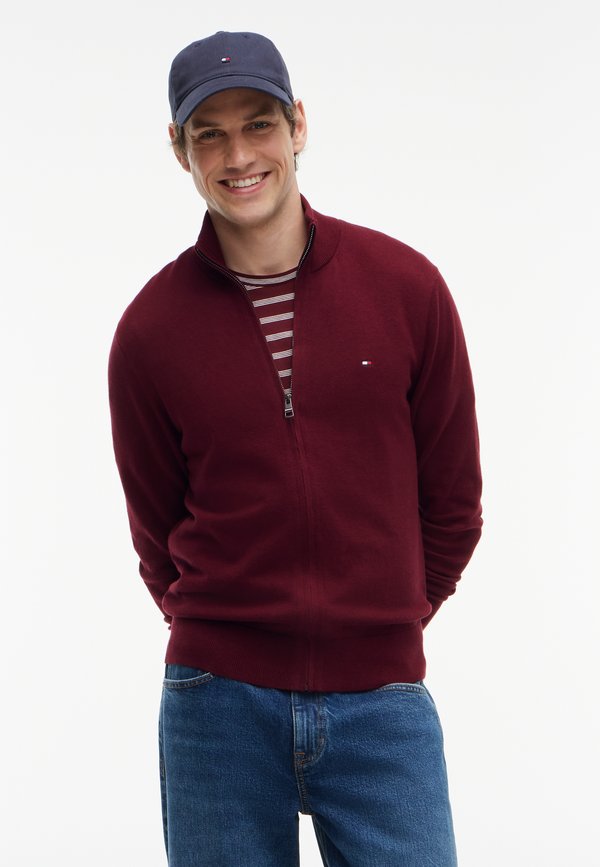 Tommy Hilfiger PIMA - Cardigan - burgundy