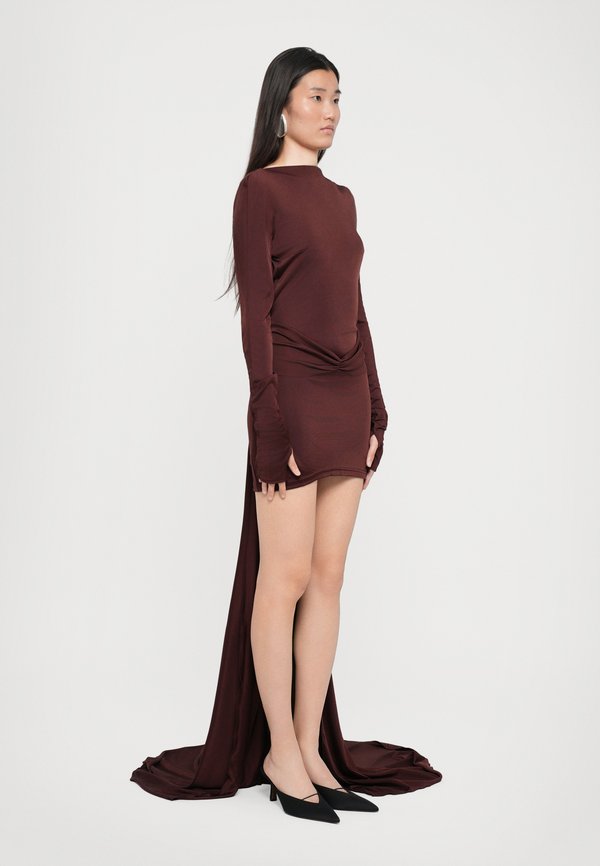 David Koma OPEN BACK GATHER DETAIL LONG
