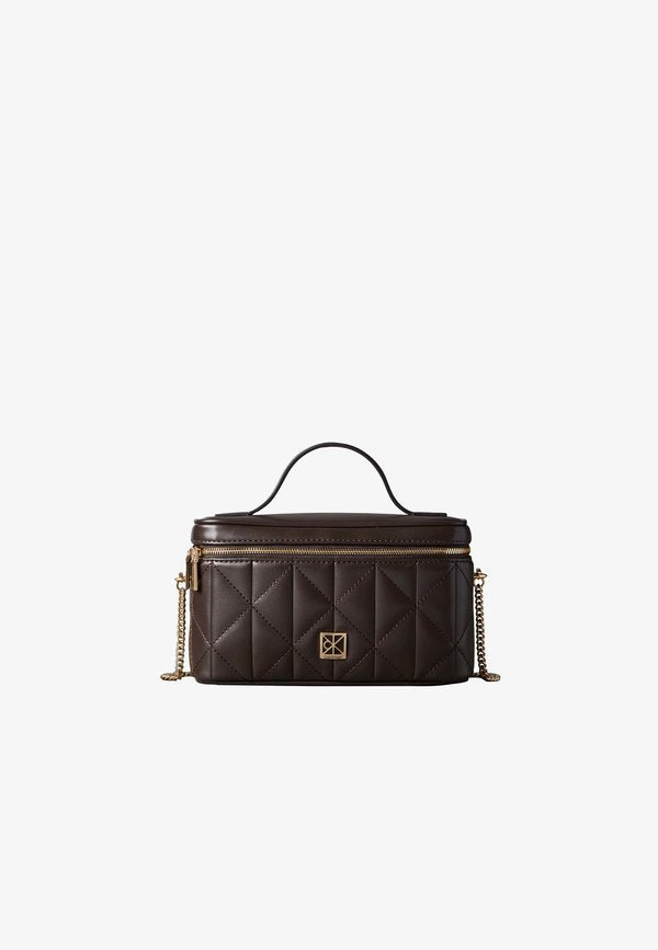Calvin Klein QUILTED BEAUTY CASE ON CHAIN - Wash bag - delicioso
