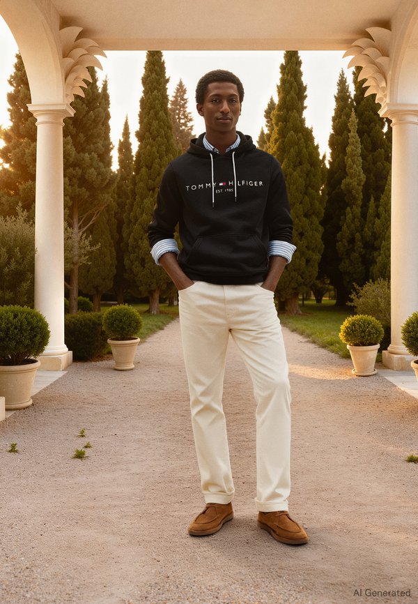 Tommy Hilfiger CORE LOGO HOODY - Hoodie - black