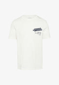 s.Oliver CREW-NECK - Print T-shirt - weiß