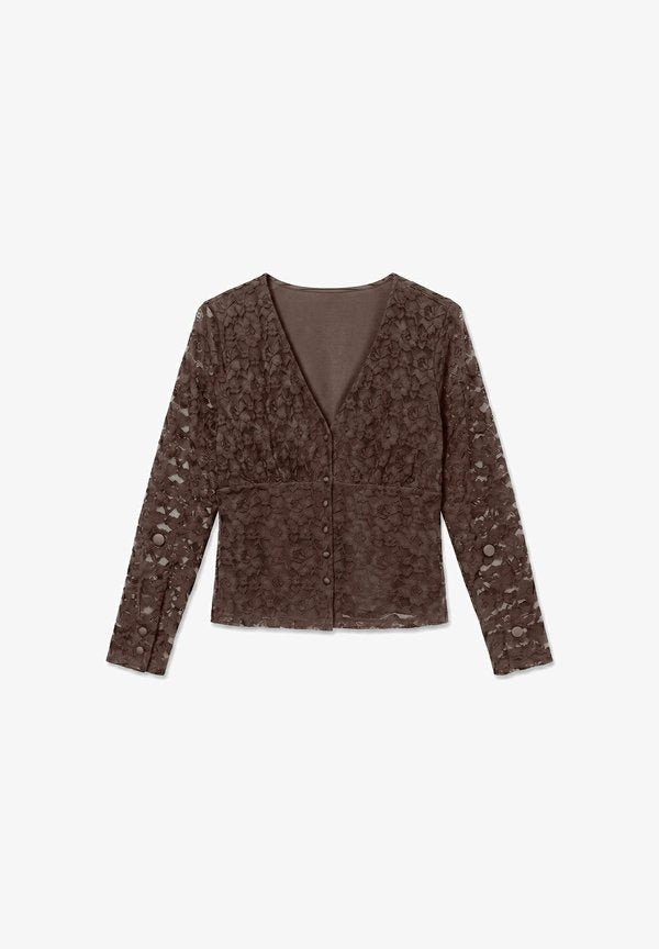 Vero Moda TOP VMDEA TOP - Blouse - chocolate brown