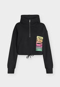 Calvin Klein Jeans CROPPED TIE UNISEX - Hoodie - black