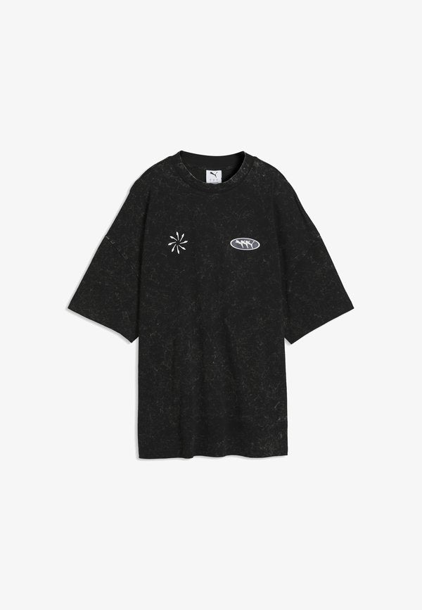 Puma FUTURE.PUMA.ARCHIVE WASHED OVERSIZED GRAPHIC T-SHIRT - Print T-shirt - black
