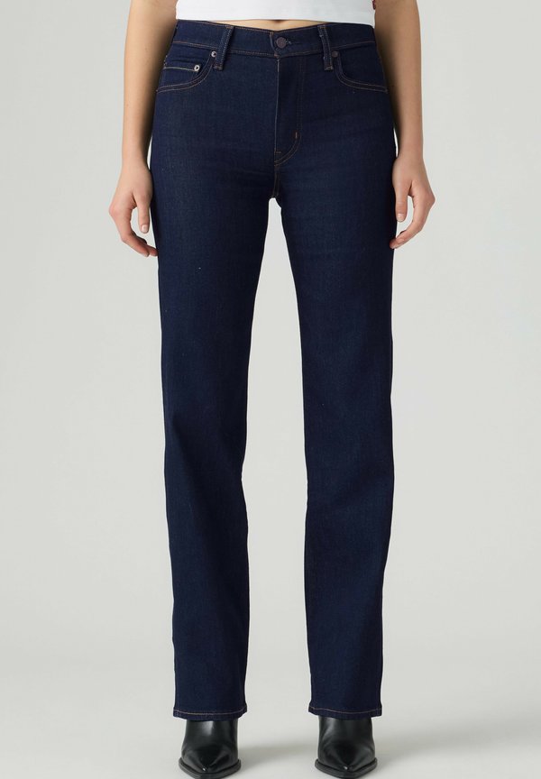 Levi's® 723 HIGH RISE STRAIGHT TRUE BLUE RINSE - Slim fit jeans - worn midnight - dark indigo - flat finish -