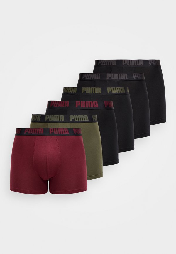 Puma MEN EVERYDAY 6 PACK - Boxer briefs - bordeaux/olive/black