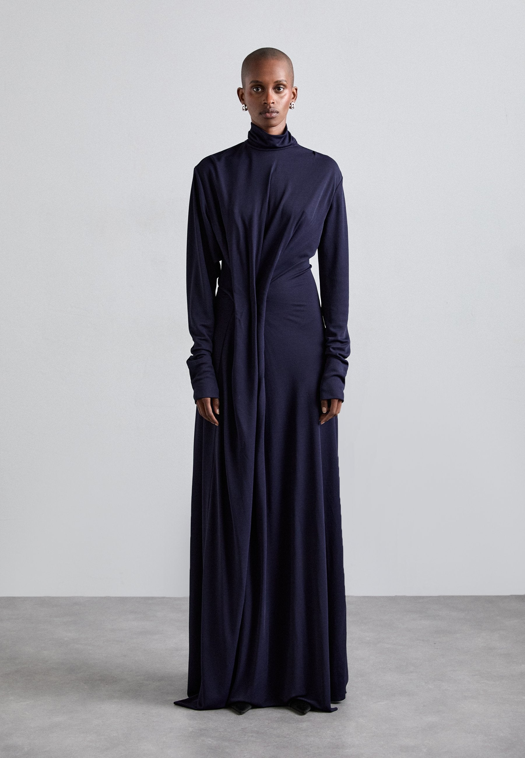 Victoria Beckham LONG SLEEVE DRAPED GOWN