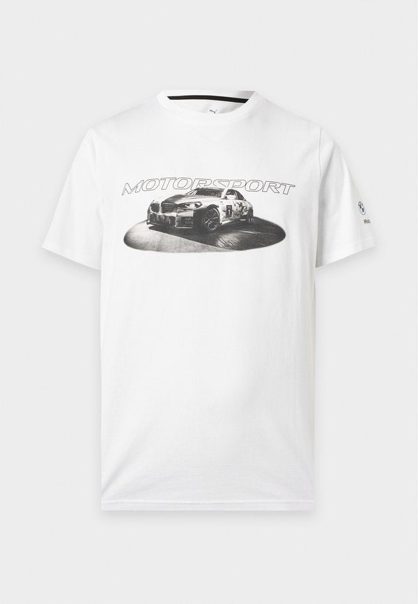 Puma BMW GRAPHIC TEE - Print T-shirt - white