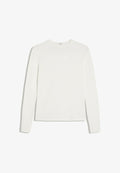 Bershka LONG SLEEVE ROUND NECK - T-SHIRT - Long sleeved top - white