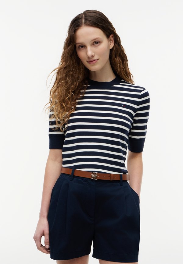 Tommy Hilfiger Basic T-shirt - dark night navy/ivory petal