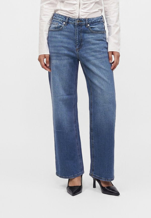 Vero Moda Petite VMTESSA - Wide Leg - medium blue denim