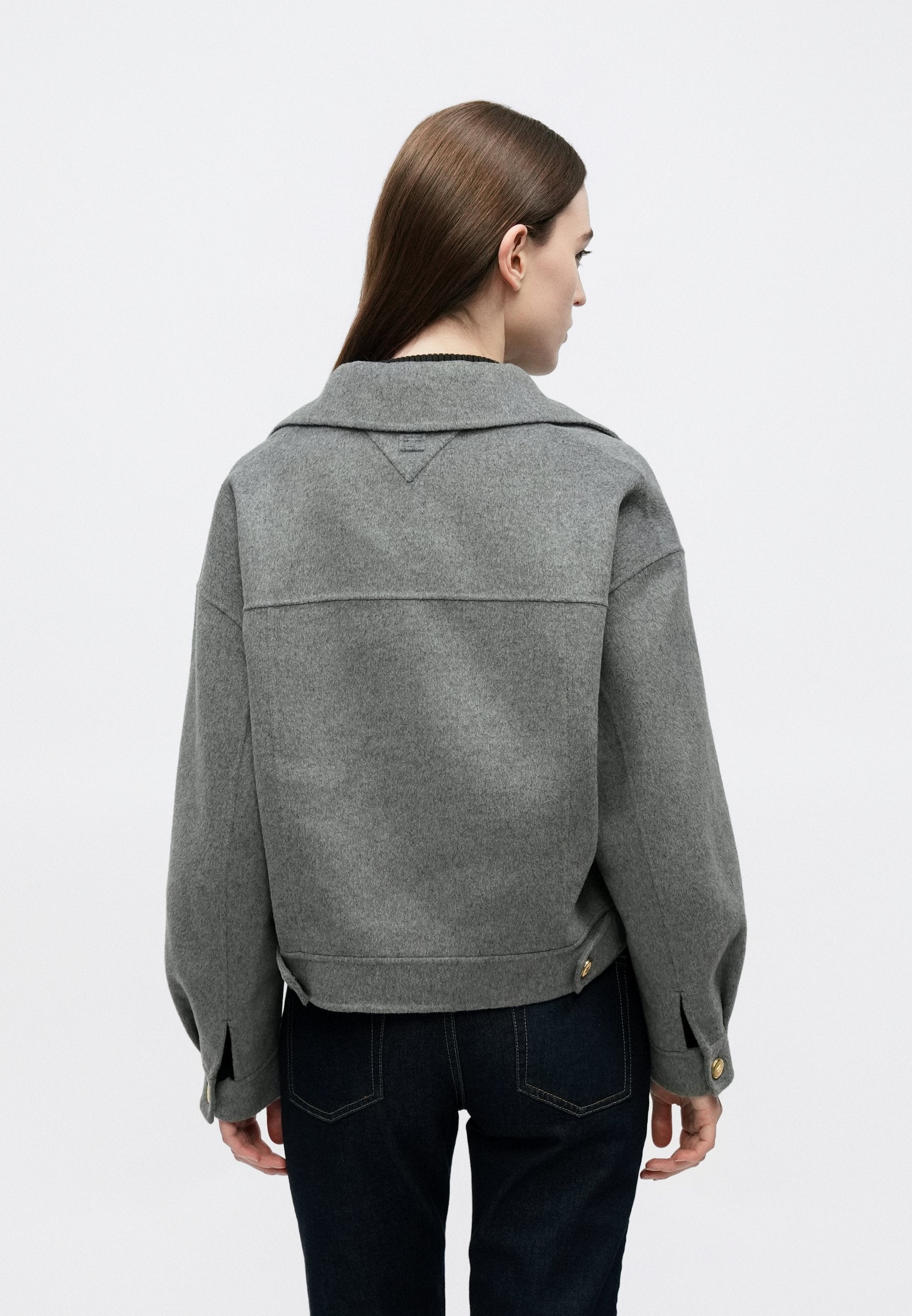 WOOL BLEND DOUBLE BREASTED PEACOAT Media 4