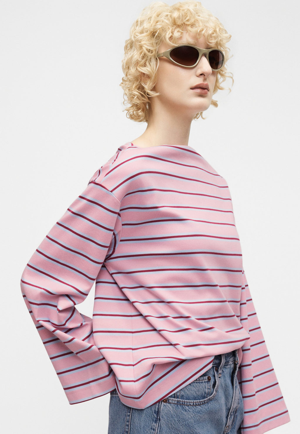 Selected SLFPOLLY BOATNECK STRIPED TEE