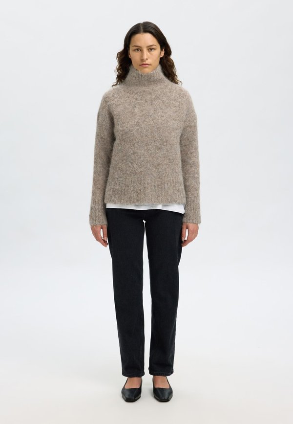 Selected SLWGABRIELLA LS KNIT HIGH NECK NOOS