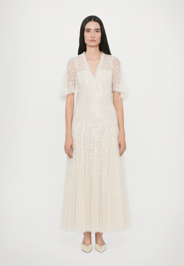 Needle & Thread DAPPLED SEQUIN CAPE ANKLE GOWN