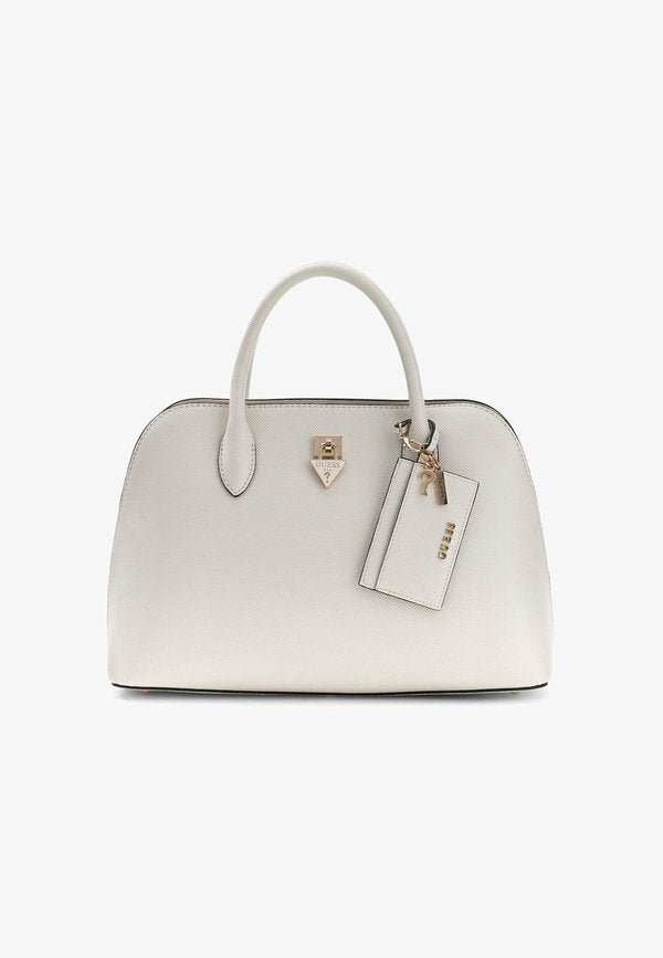 Guess PATSIE LOGO - Handbag - creme