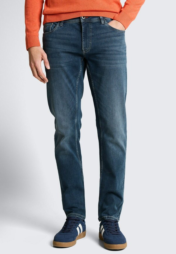 TOM TAILOR TTCURT TAPERED FIT - Slim fit jeans - used dark stone blue denim