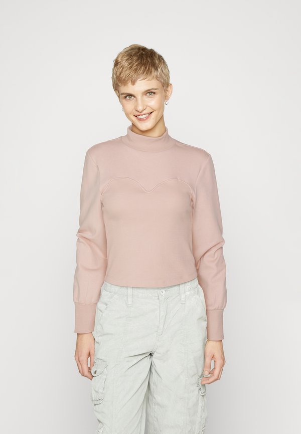 ONLY ONLCARI HIGH NECK SHORT  - Sweatshirt - rose smoke