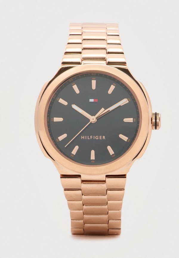 Tommy Hilfiger GEORGIA UNISEX - Watch - rosegold-coloured/black