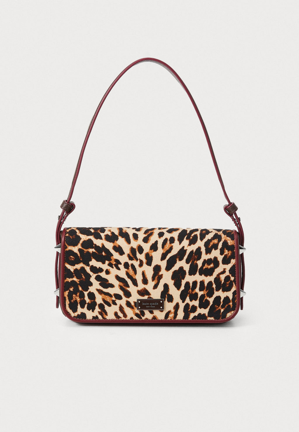 kate spade new york DOWNTOWN LEOPARD FABRIC SHOULDER BAG