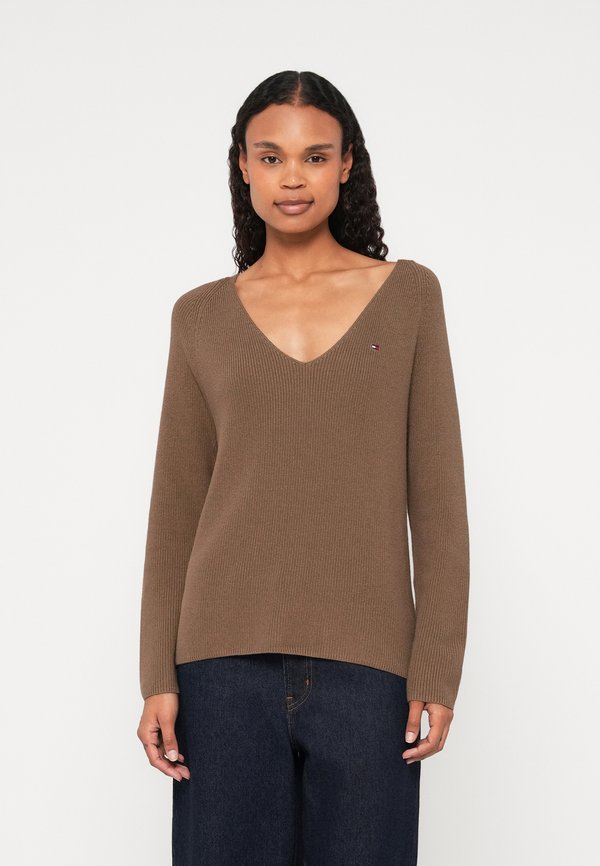 Tommy Hilfiger CARDI STITCH - Jumper - nordic taupe
