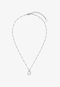 s.Oliver PEARL HEART - Necklace - silver-coloured