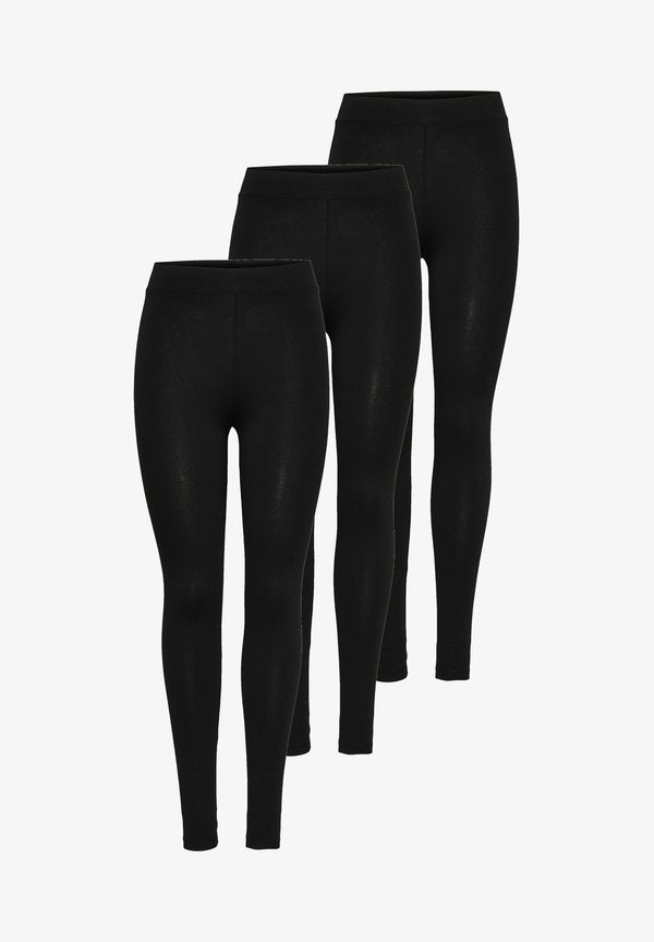 ONLY 3 PACK  - Leggings - Trousers - schwarz (black)