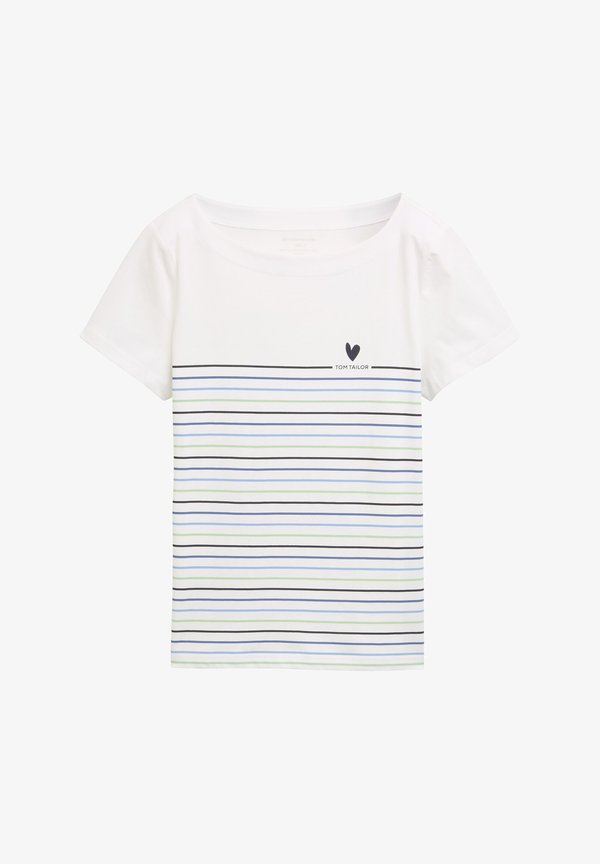 TOM TAILOR Print T-shirt - whisper white