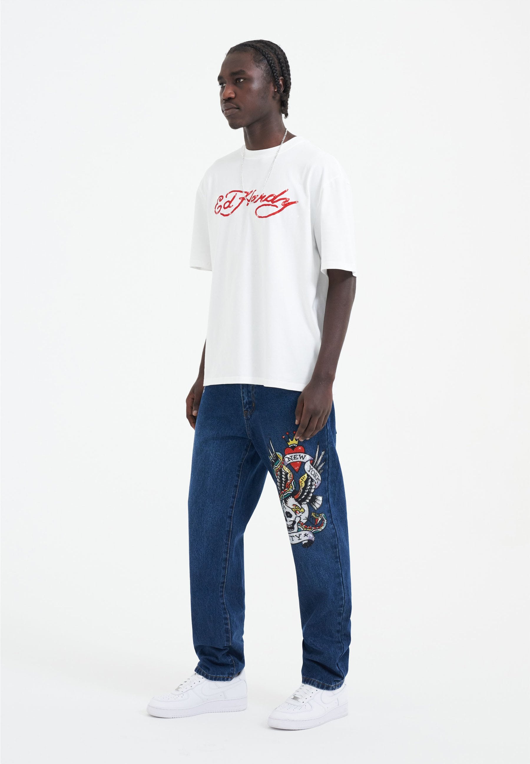 Ed Hardy NYC-SKULL DIAMANTE