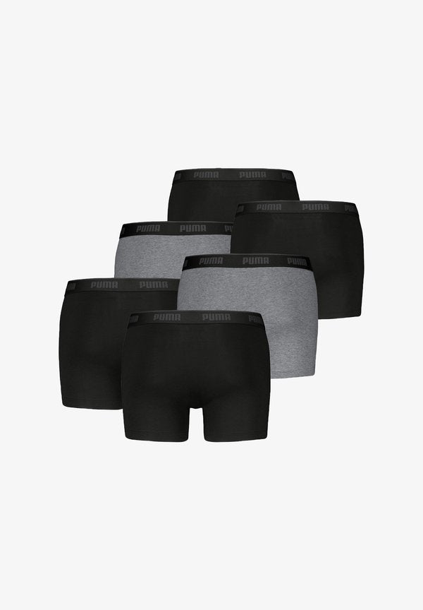 Puma EVERYDAY 6ER PACK  - Boxer briefs - black   grey
