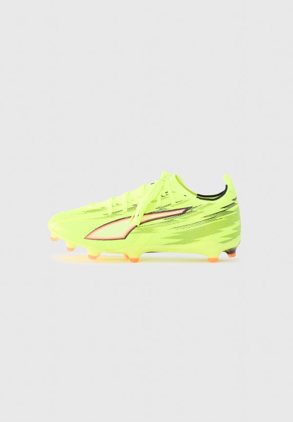 Puma ULTRA 6 MATCH FG/AG - Football boots artificial grass - yellow alert/black/silver-coloured/glowing red